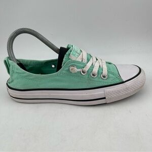 Converse Womens Shoreline Mint Green Canvas Slip-On Elastic Back Sneakers-SZ 5.5